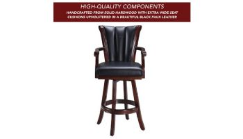 Hathaway Avondale 29-In Swivel Bar Stool with Arm Rests | Mahogany Finish | NG2815 BG2815