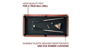 Hathaway Bristol 7-Foot Pool Table with Table Tennis Top | Dark Cherry with Black Felt | NG4023 BG4023