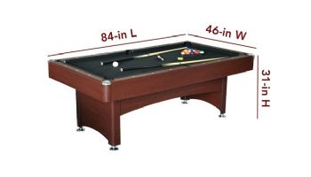 Hathaway Bristol 7-Foot Pool Table with Table Tennis Top | Dark Cherry with Black Felt | NG4023 BG4023