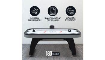 Hathaway Silverstreak 6-Foot Air Hockey Table with LED Scoring | NG1029H BG1029H