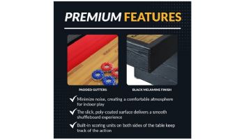 Hathaway Avenger 9-Ft. Shuffleboard Table | Black Finish | NG1203 BG1203