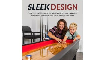 Hathaway Avenger 9-Ft. Shuffleboard Table | Black Finish | NG1203 BG1203