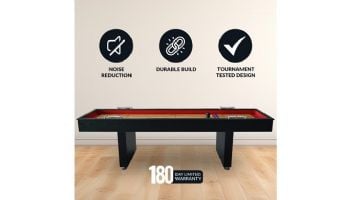 Hathaway Avenger 9-Ft. Shuffleboard Table | Black Finish | NG1203 BG1203