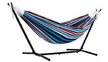 Vivere Double Cotton Hammock with Stand | 9-Foot Rio Night | UHSDO9-27