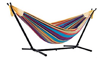 Vivere Double Cotton Hammock with Stand | 9-Foot Rio Night | UHSDO9-27