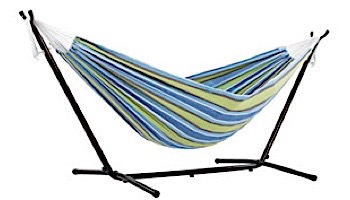 Vivere Double Cotton Hammock with Stand | 9-Foot Rio Night | UHSDO9-27