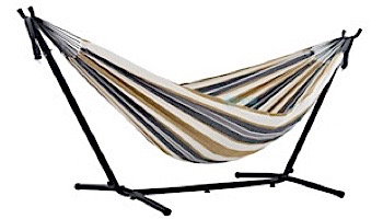 Vivere Double Cotton Hammock with Stand | 9-Foot Rio Night | UHSDO9-27