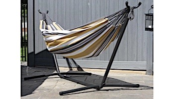 Vivere Double Cotton Hammock with Stand | 9-Foot Desert Moon | UHSDO9-25