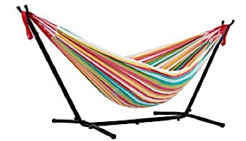 Vivere Double Cotton Hammock with Stand | 9-Foot Rio Night | UHSDO9-27