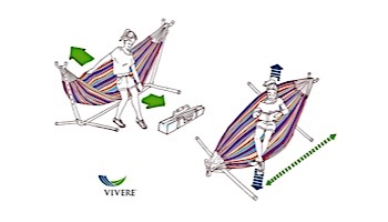 Vivere Double Cotton Hammock with Stand | 9-Foot Salsa | UHSDO9-26
