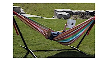 Vivere Double Cotton Hammock with Stand | 9-Foot Salsa | UHSDO9-26