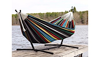 Vivere Double Cotton Hammock with Stand | 9-Foot Rio Night | UHSDO9-27