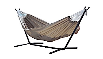 Vivere Sumbrella Hammock with Stand | 9-Foot Sand | C9SUNS