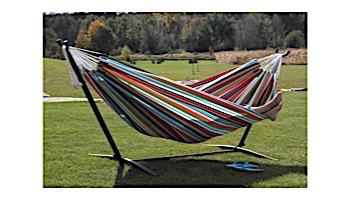 Vivere Sumbrella Hammock with Stand | 9-Foot Carousel Confetti | C9SUNC