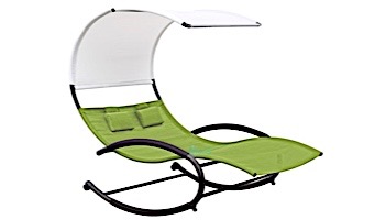 Vivere Double Chaise Rocker | Green Apple Steel Frame | CHAISERK2-GA