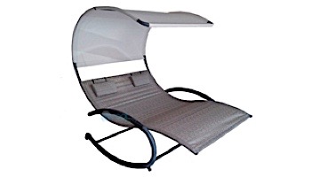 Vivere Double Chaise Rocker | Green Apple Steel Frame | CHAISERK2-GA