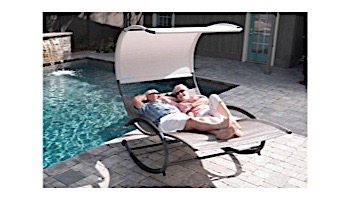 Vivere Double Chaise Rocker | Sienna Steel Frame | CHAISERK2-SA