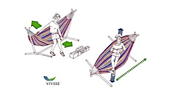 Vivere Double Polyester Hammock with Stand | 9-Foot Ciao | C9POLY-10