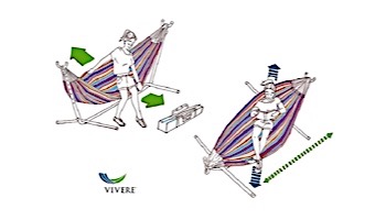 Vivere Double Cotton Hammock with Solid Pine Arc Stand | 8-Foot Tropical | C8SPCT-20