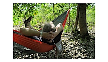 Vivere Double Parachute Hammock | Grey-Orange | PAR26