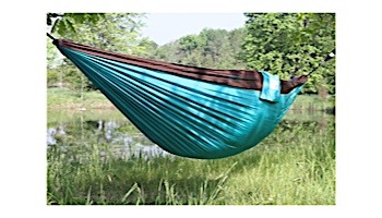 Vivere Double Parachute Hammock | Chocolate-Turquoise | PAR27