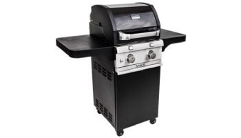 SABER Deluxe Black 2-Burner Free Standing Propane Gas Grill | R33CC1017