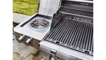 SABER Elite 4-Burner Stainless Steel Free Standing Propane Gas Cart Grill with Cover | R67SC0917