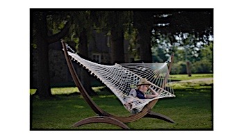 Vivere Double Polyester Rope Hammock | White | POLY20