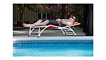 Vivere Dockside Sun Lounger | Cherry Red | DKDSUN-CR