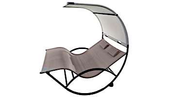 Vivere Double Chaise Rocker | Cocoa Aluminum Frame | CHAISRKAL-CO