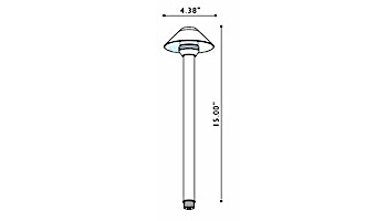 FX Luminaire BellaDonna Incandescent Path Light with 12" Riser | Desert Granite | 20W | BD-20-12R-DG