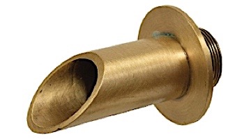 Water Scuppers and Bowls 2" Brass Geo Round Fountain Spout | French Gold | WSBBG8923