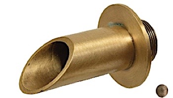 Water Scuppers and Bowls 2" Brass Geo Round Fountain Spout | Barcelona | WSBBG8923