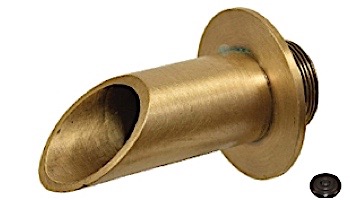 Water Scuppers and Bowls 2" Brass Geo Round Fountain Spout | Oil Rubbed Bronze | WSBBG8923