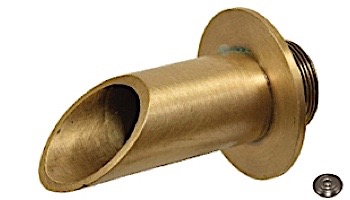 Water Scuppers and Bowls 2" Brass Geo Round Fountain Spout | Satin Nickel | WSBBG8923