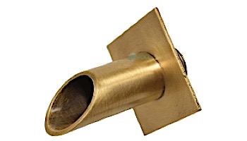 Water Scuppers and Bowls 2" Brass Diamond Geo Water Fountain Spout | French Gold | WSBBD7923