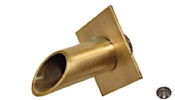 Water Scuppers and Bowls 2" Brass Diamond Geo Water Fountain Spout | Satin Nickel | WSBBD7923