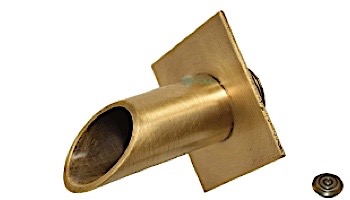 Water Scuppers and Bowls 2" Brass Diamond Geo Water Fountain Spout | Antique Brass | WSBBD7923