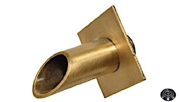 Water Scuppers and Bowls 2" Brass Diamond Geo Water Fountain Spout | Pewter | WSBBD7923