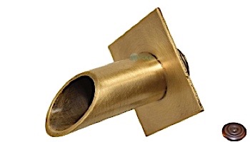 Water Scuppers and Bowls 2" Brass Diamond Geo Water Fountain Spout | Weathered Copper | WSBBD7923