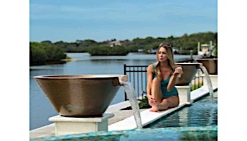 Pentair MagicBowl Water Effects Fountain Bowl without Light Niche  | Round Brass | 580044