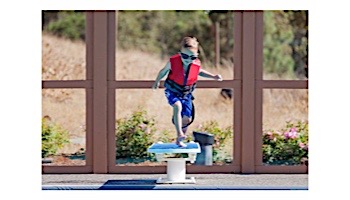 SR Smith Salt Pool Jump System with TrueTread Board Complete | 8' White with Red Top Tread | 68-207-5782R