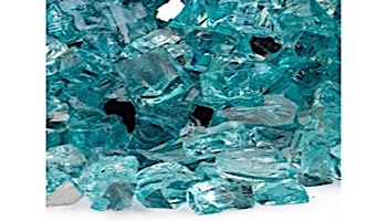 American Fireglass Half Inch Premium Collection | Azuria Reflective Fire Glass | 55 Pounds | AFF-AZBLRF12-55