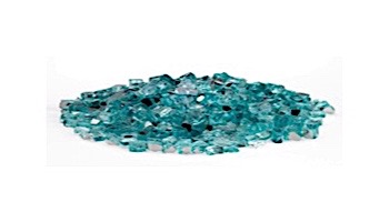 American Fireglass Half Inch Premium Collection | Azuria Reflective Fire Glass | 55 Pounds | AFF-AZBLRF12-55