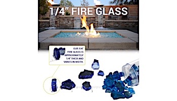 American Fireglass One Fourth Inch Classic Collection | Black Fire Glass | 25 Pounds | AFF-BLK-25
