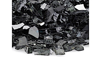 American Fireglass One Fourth Premium Collection | Black Fire Glass | 55 Pounds | AFF-BLKRF-55