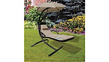 Island Retreat Hanging Lounge with Shade Canopy | Khaki | NU3221