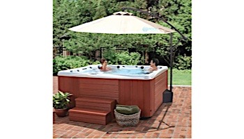 Santiago Cantiliver Spa Side Umbrella | 10-ft Octagon | Terra Cota | NP5808