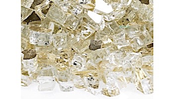 American Fireglass One Fourth Inch Premium Collection | Gold Reflective Fire Glass | 10 Pound Jar | AFF-GDRF-J