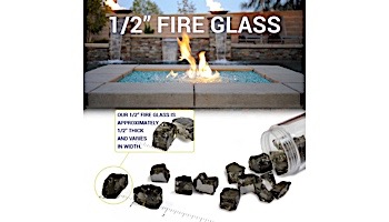American Fireglass One Fourth Inch Premium Collection | Gold Reflective Fire Glass | 10 Pound Jar | AFF-GDRF-J